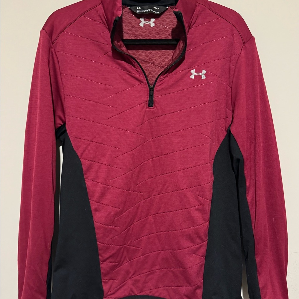 Under Armour Burgundy and Black ColdGear Top